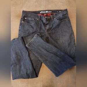 Eddie Bauer Men's Flex Jeans Flannel-Lined Relaxed Straight Fit